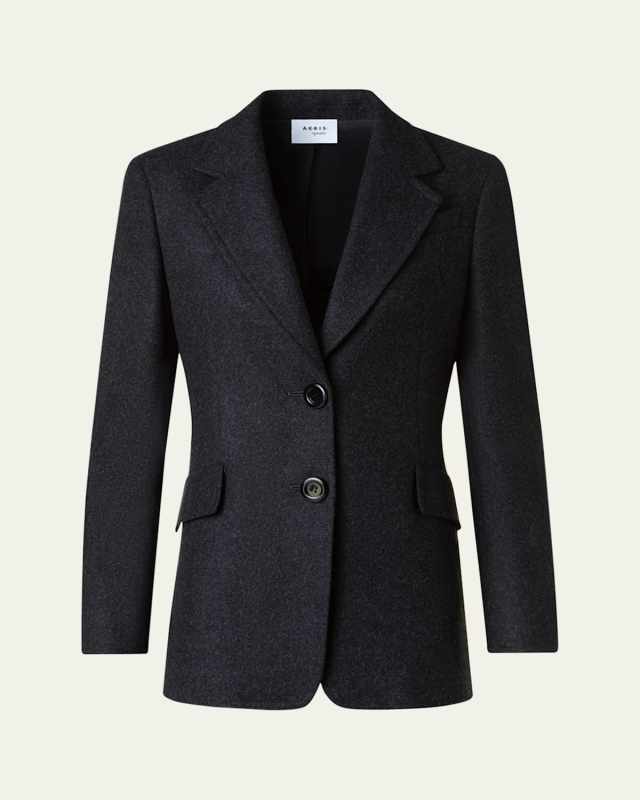 Heavy Wool Single-Breasted Boyfriend Jacket